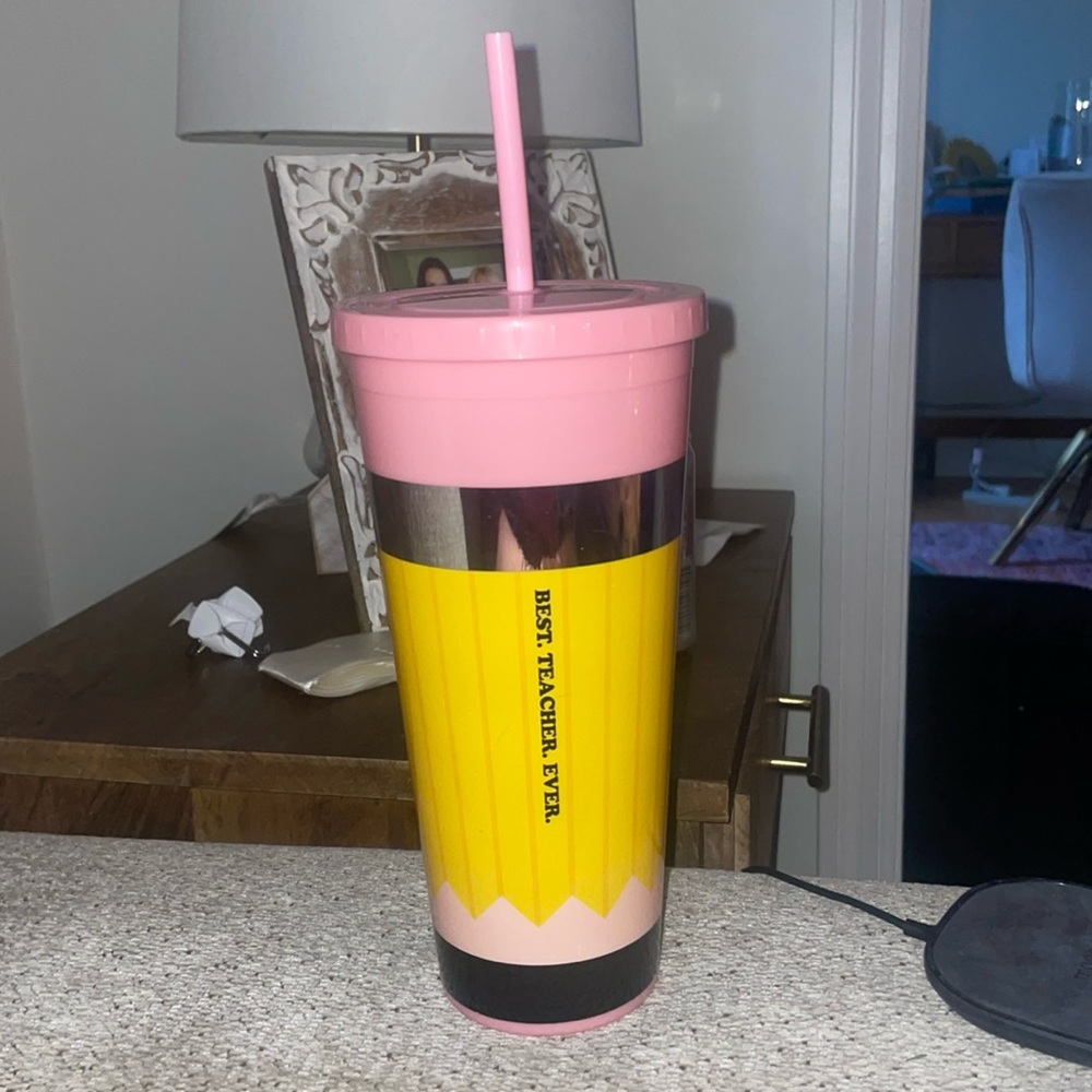 Pencil tumbler for teacher